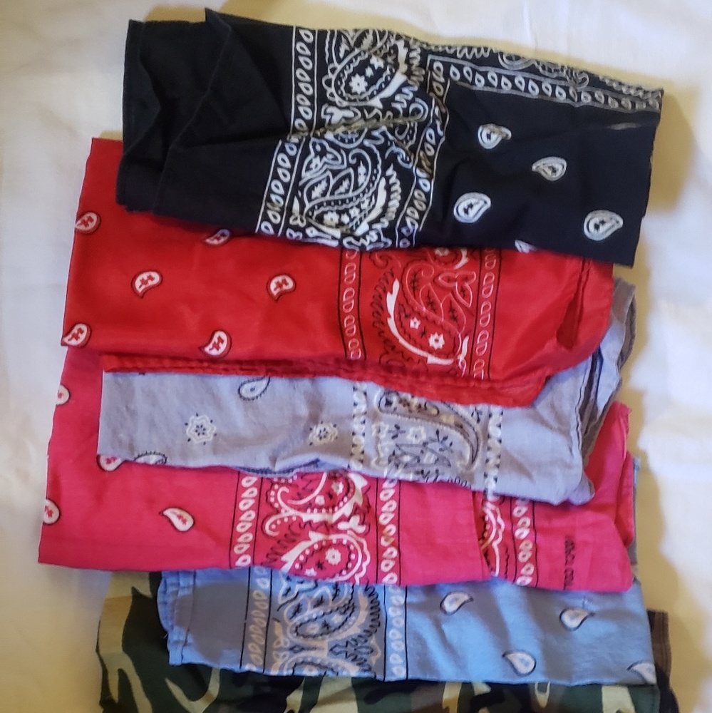 9 Paisley Print Bandana's